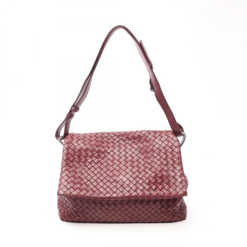 Bottega Veneta Intrecciato Shoulder Bag/Handbag, Leather, Women's, Bordeaux